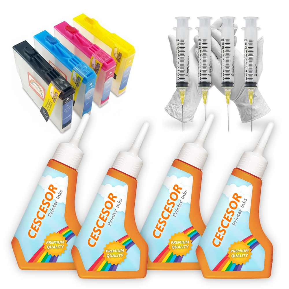 Brother LC37, LC57 Uyumlu Kartuş Dolum Seti 4 Renk