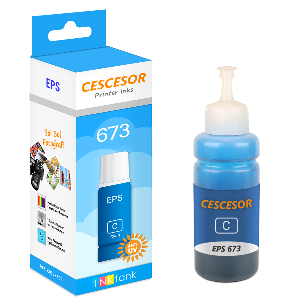 Epson 673 için Mürekkep 70ml CESCESOR
