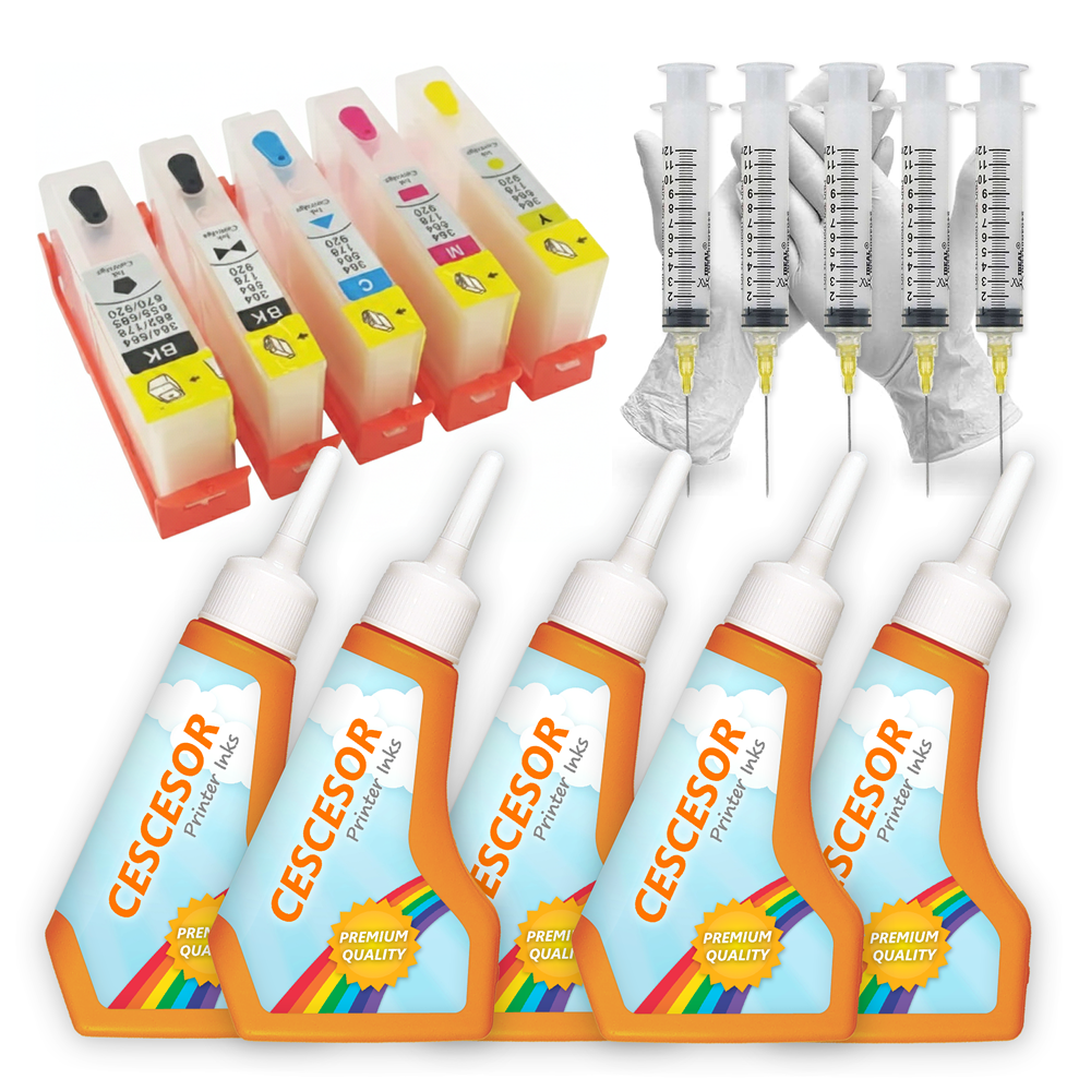 HP 364 Uyumlu Kartuş Dolum Seti 5 Renk