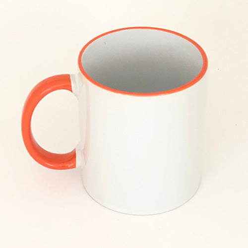 Sublimasyon İçin Transfer Kupası Ağzı ve Kulp Turuncu