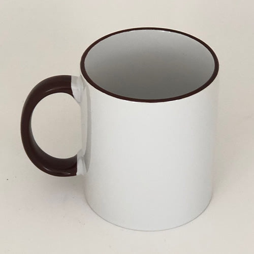 Sublimasyon İçin Transfer Kupası Ağzı ve Kulp Kahverengi