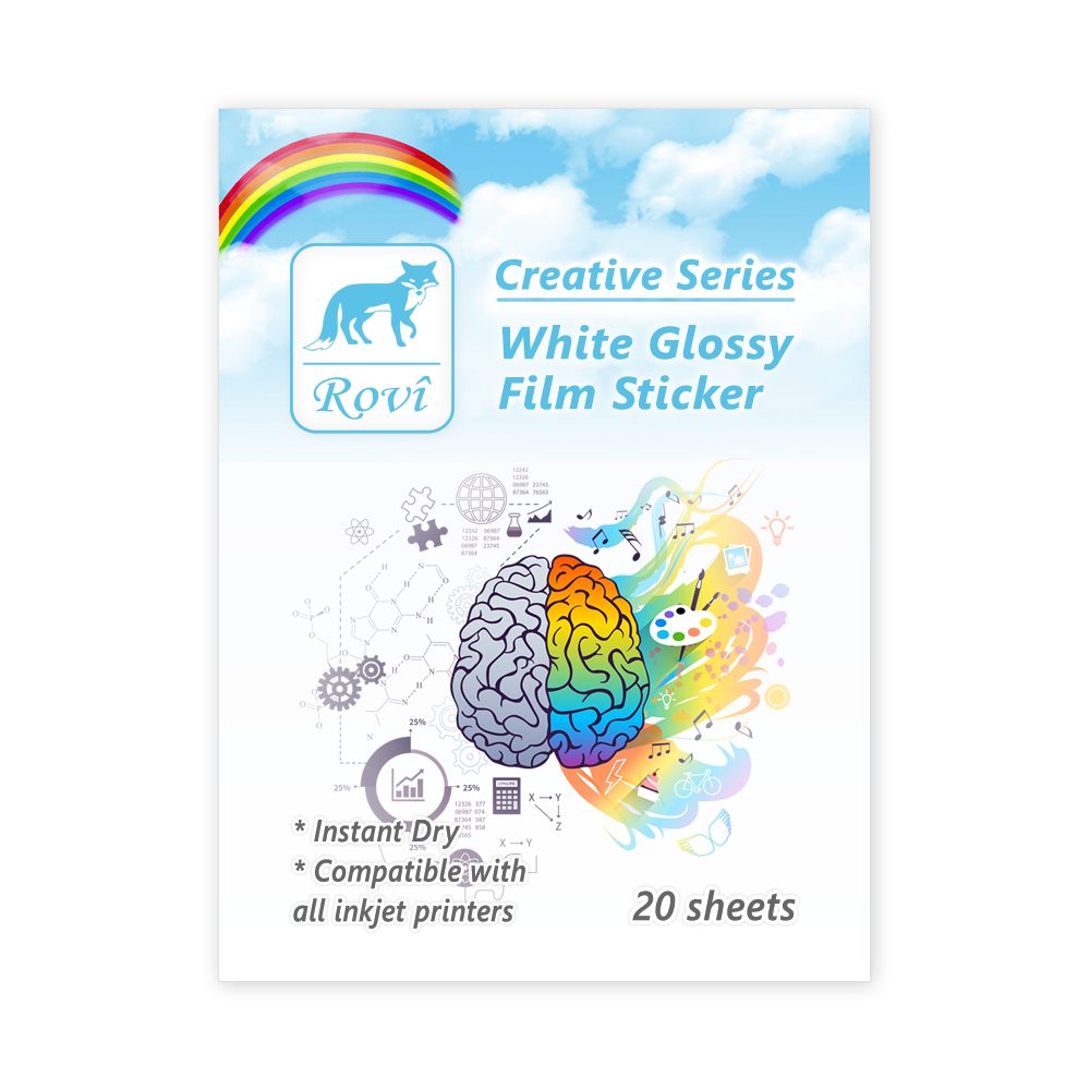 Rovi Creative PP Etiket Parlak Beyaz 20yp