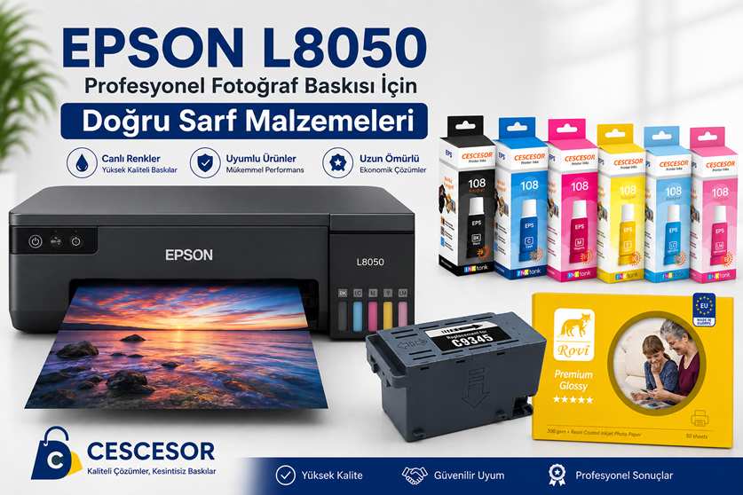Epson EcoTank L8050 Özellikleri ve Sarf Malzemeleri: Profesyonel Fotoğraf Baskısında Devrim