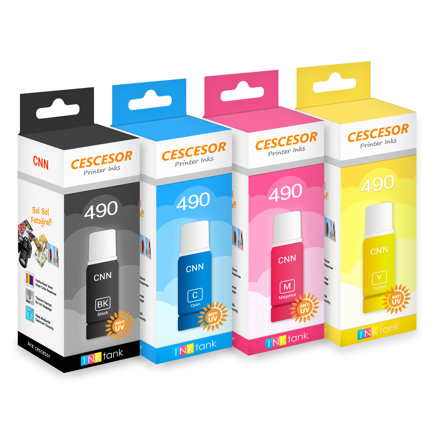 Canon GI-490 için Mürekkep CESCESOR