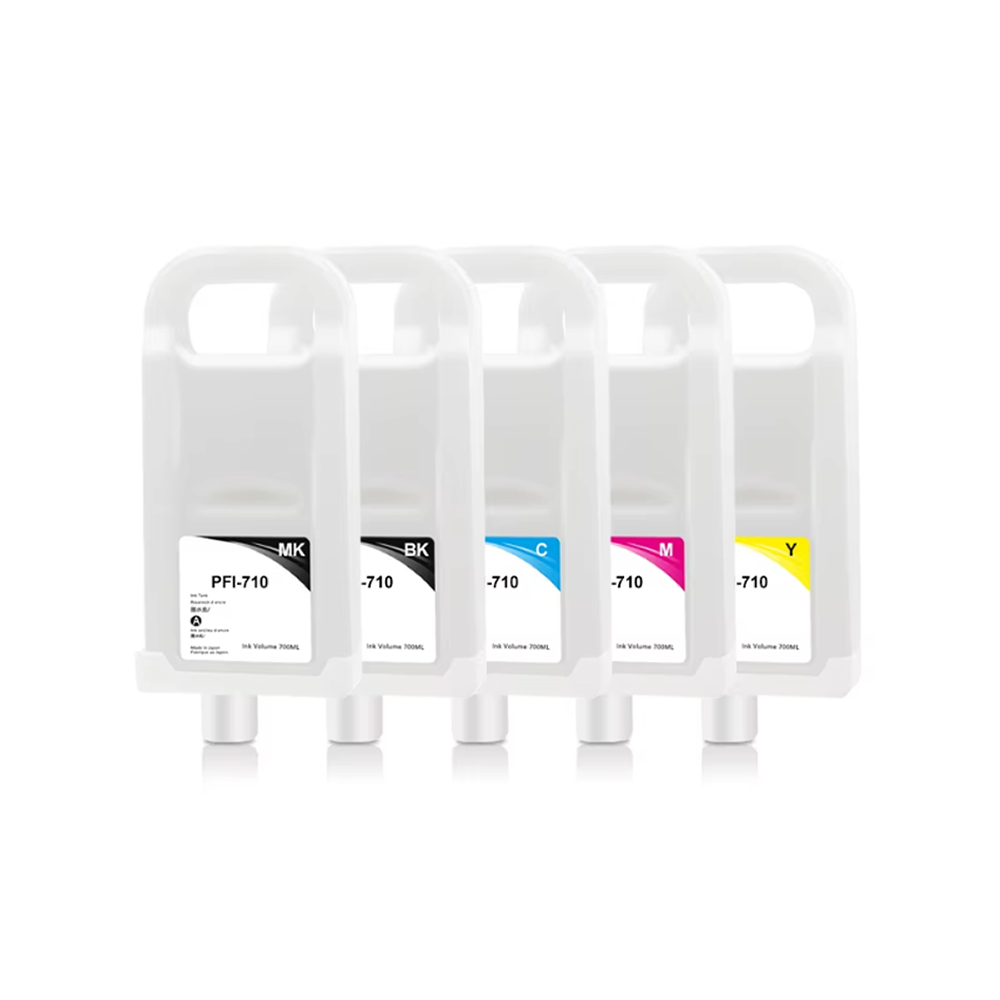 Canon iPF-TX-4200 Uyumlu Kolay Dolan Kartuş 5 Renk PFI 710, PFI 711 (Çipsiz)