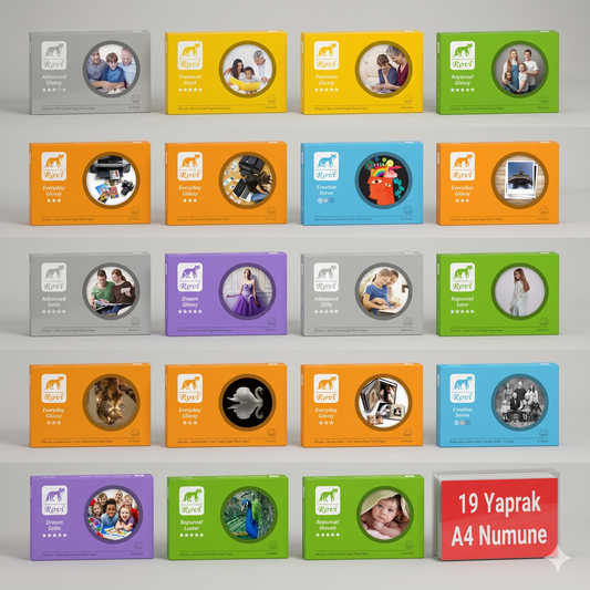 19 Çeşit Fotoğraf Kağıdı Numune Paketi