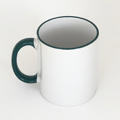 Sublimasyon İçin Transfer Kupası Ağzı ve Kulp Koyu Yeşil