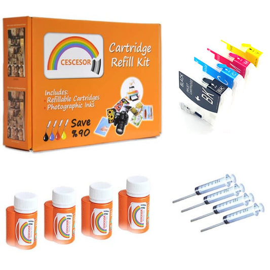 Brother LC38, LC39, LC67 Uyumlu Kartuş Dolum Seti 4 Renk
