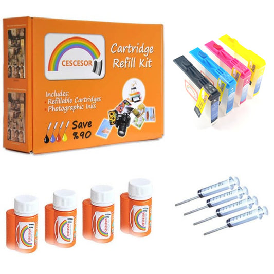 Brother LC37, LC57 Uyumlu Kartuş Dolum Seti 4 Renk