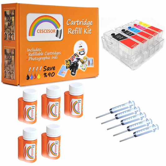 Canon PGI-525 CLI-526 Uyumlu Kartuş Dolum Seti 5 Renk