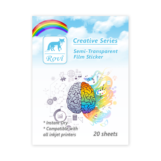 Rovi Creative PET Etiket Yarı Şeffaf 20yp
