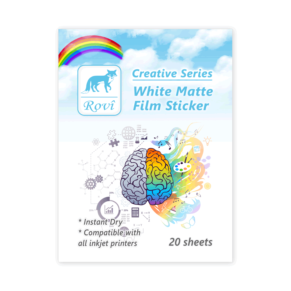 Rovi Creative PP Etiket Mat Beyaz 20yp