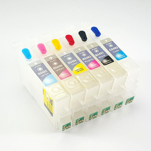 Epson T0481-T0486 Uyumlu Kolay Dolan Kartuş 6 Renk