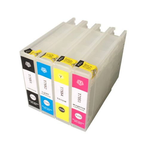 Epson T7551-T7554 Uyumlu Kolay Dolan Kartuş 4 Renk