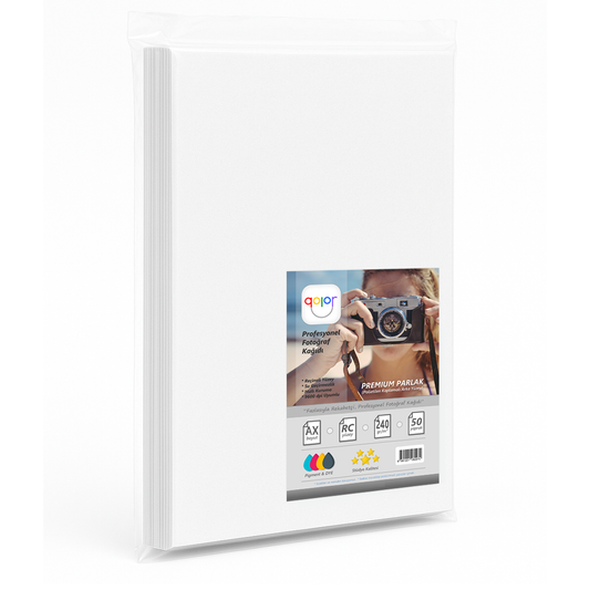 qolor Profesyonel Parlak Fotoğraf Kağıdı 240gsm 50yp
